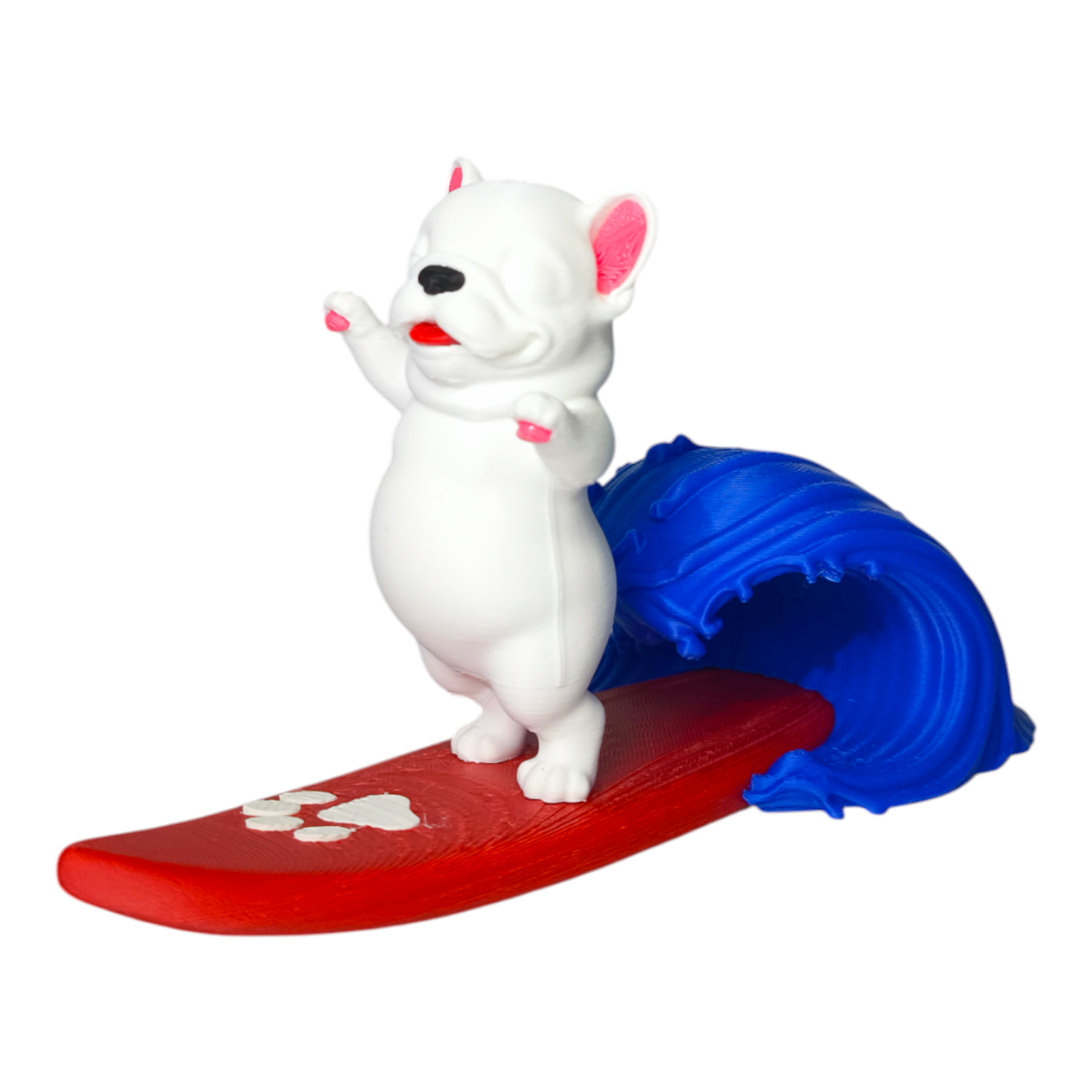 Pibble Riding Surfboard Pibble Perrito Surfista Meme Figura 3D | Pibble Perrito Panzón Viral ...